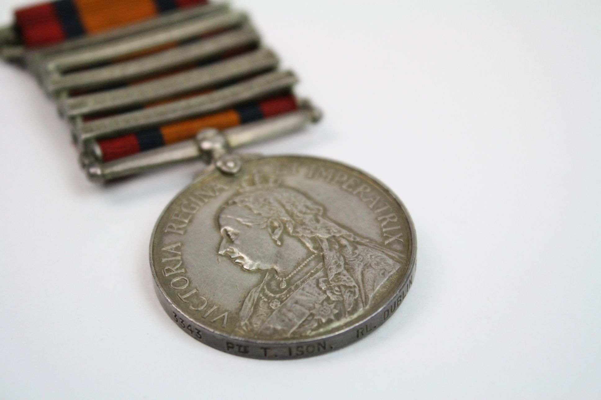 A Full Size Queens South Africa Medal With Five Bars To Include The Transvaal, Orange Free State, - Image 14 of 14