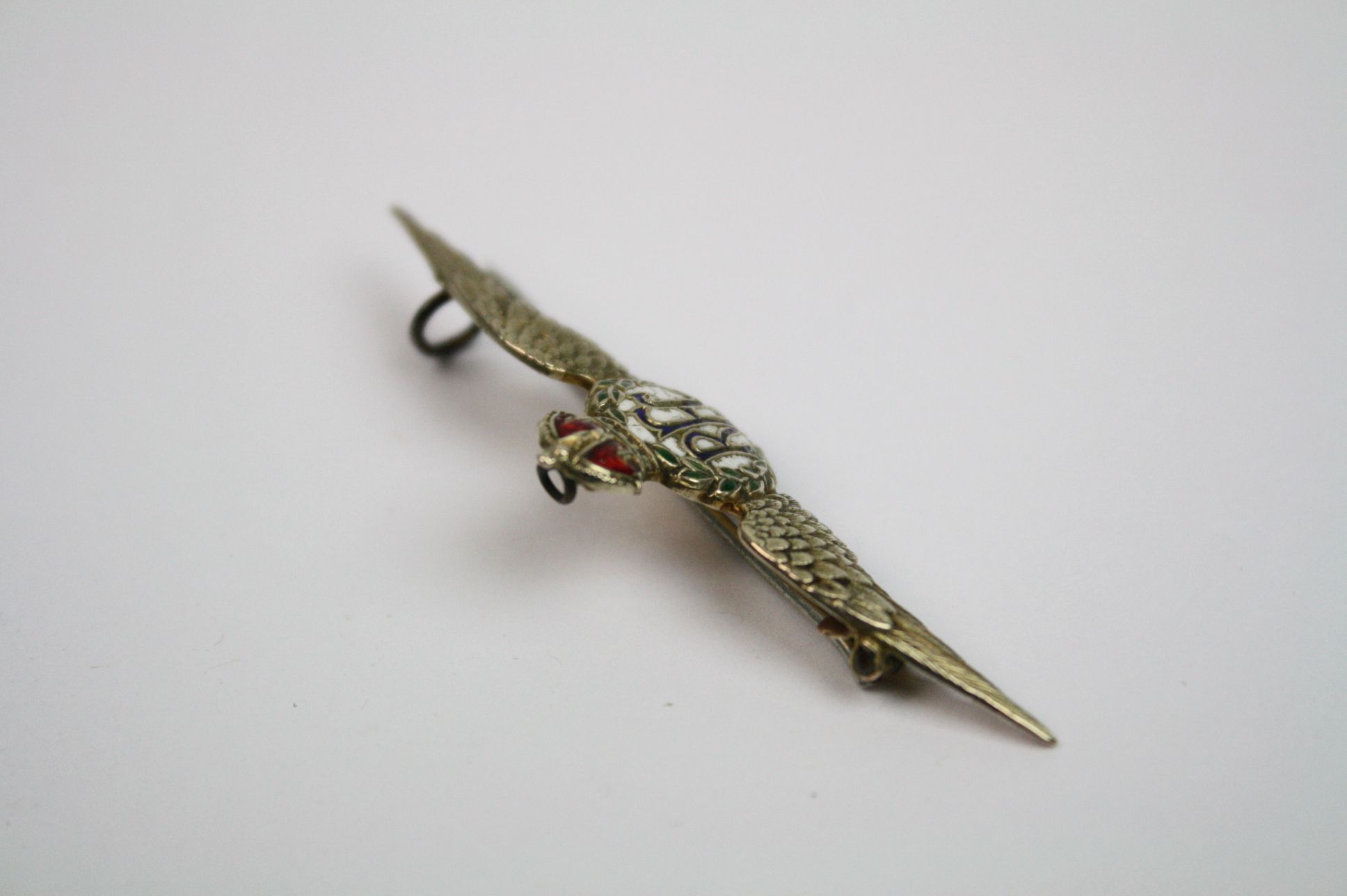 A 9ct Gold And Enamel Royal Flying Corps / RFC Wings Sweetheart Brooch, Marked 9ct For 9ct Gold To - Image 6 of 7