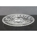 A Victorian Boer War Roberts Pretoria Commemorative Glass Plate.