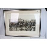 A Large Framed And Glazed Print Entitled "Charge Of The Light Brigade".