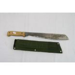 A British Military Issued Martindale No.2 Machete With Sheath, Marked 120-9242 Together With The