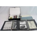 A Collection Of Military Aircraft Ephemera To Include Photographs, Cuttings, Blueprints, Stickers