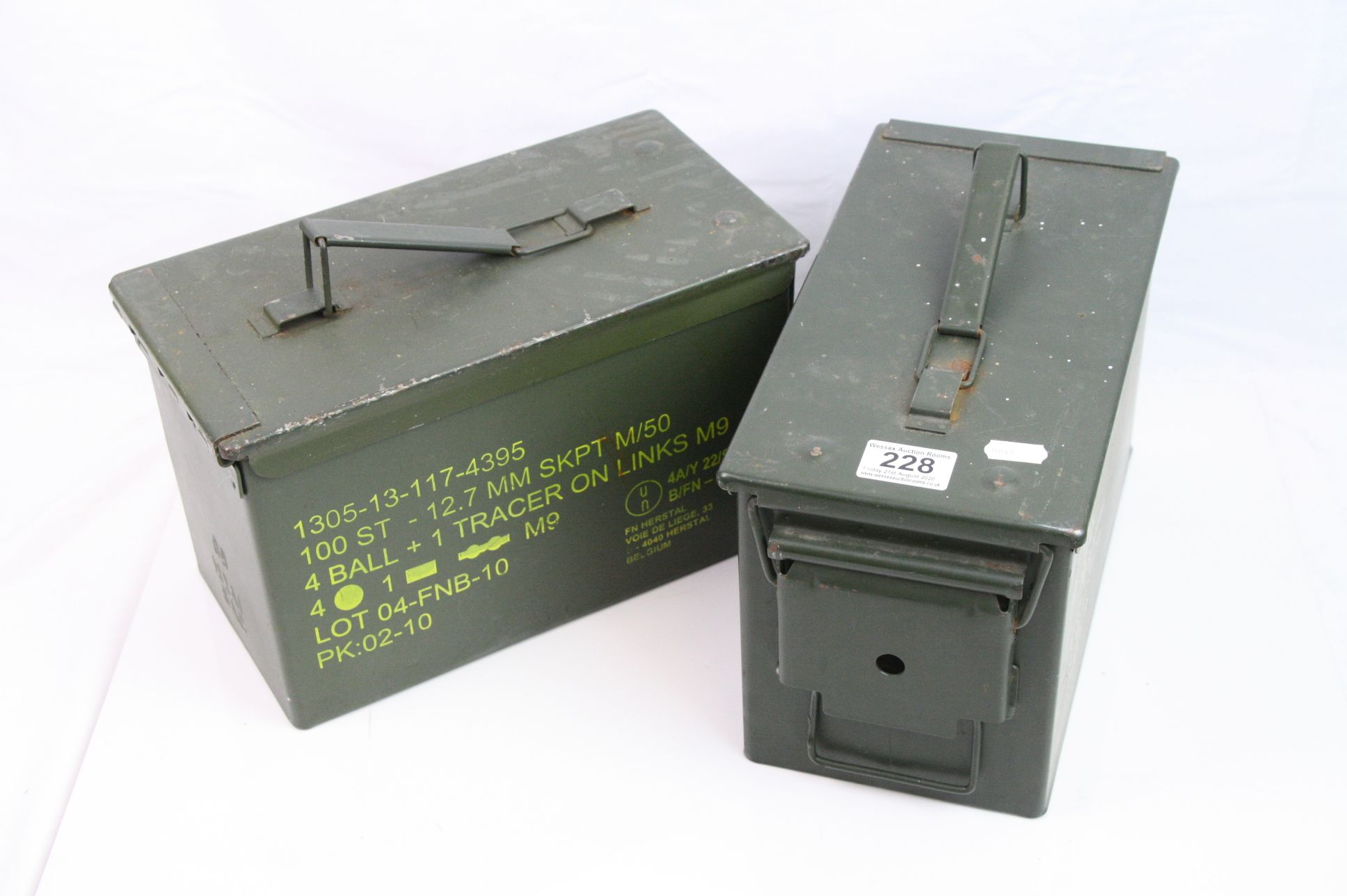 A Pair Of Military Ammunition Boxes. - Image 4 of 4