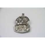 A World War Two Fully Hallmarked Air Raid Patrol / ARP Collar Badge.