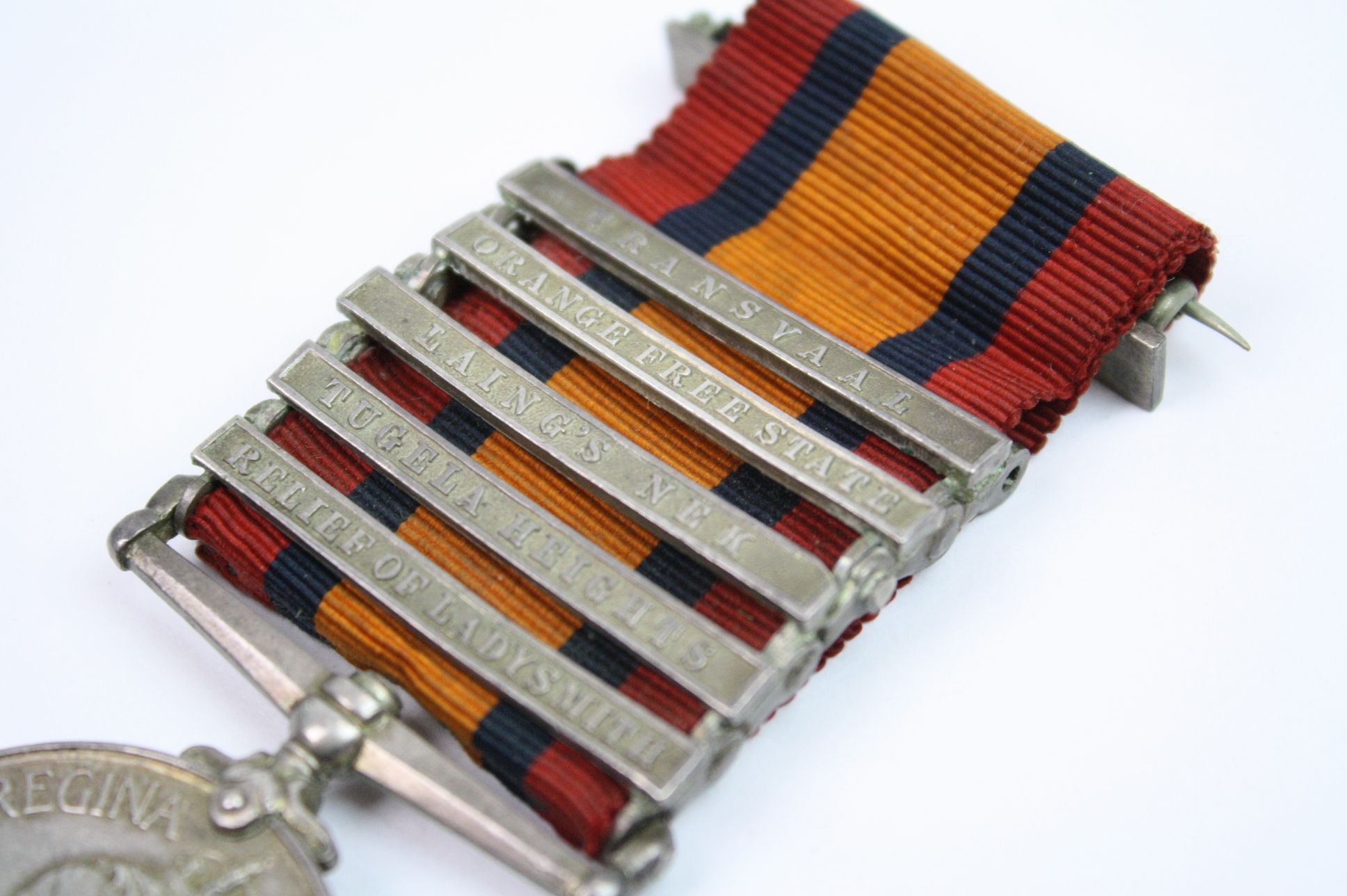 A Full Size Queens South Africa Medal With Five Bars To Include The Transvaal, Orange Free State, - Image 4 of 14