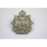 A White Metal Cap Badge To The 3rd Volunteer Border Regiment With Kings Crown And Twin Loop