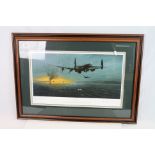 A Framed And Glazed Limited Edition Print By Gerald Coulson Titled "Into Attack", Numbered 31 Of 200