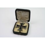 A World War One German Full Size 800 Silver Iron Cross 1st Class EK1 Medal Complete With Original