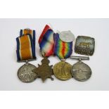 A Full Size British World War One Medal Group To Include The Victory Medal, The British War Medal,