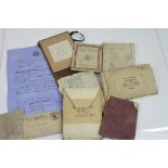 A Collection Of World War One Militaria Related To The Same Soldier Sgt H. Hamblin Of D Company