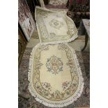G H Frith Oriental Design Rug 182cms x 126cms together with an Indian Maharani Wool Rug 5' x 3'