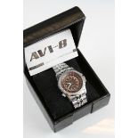 Avi-8 automatic pilot's watch with rotating bezel