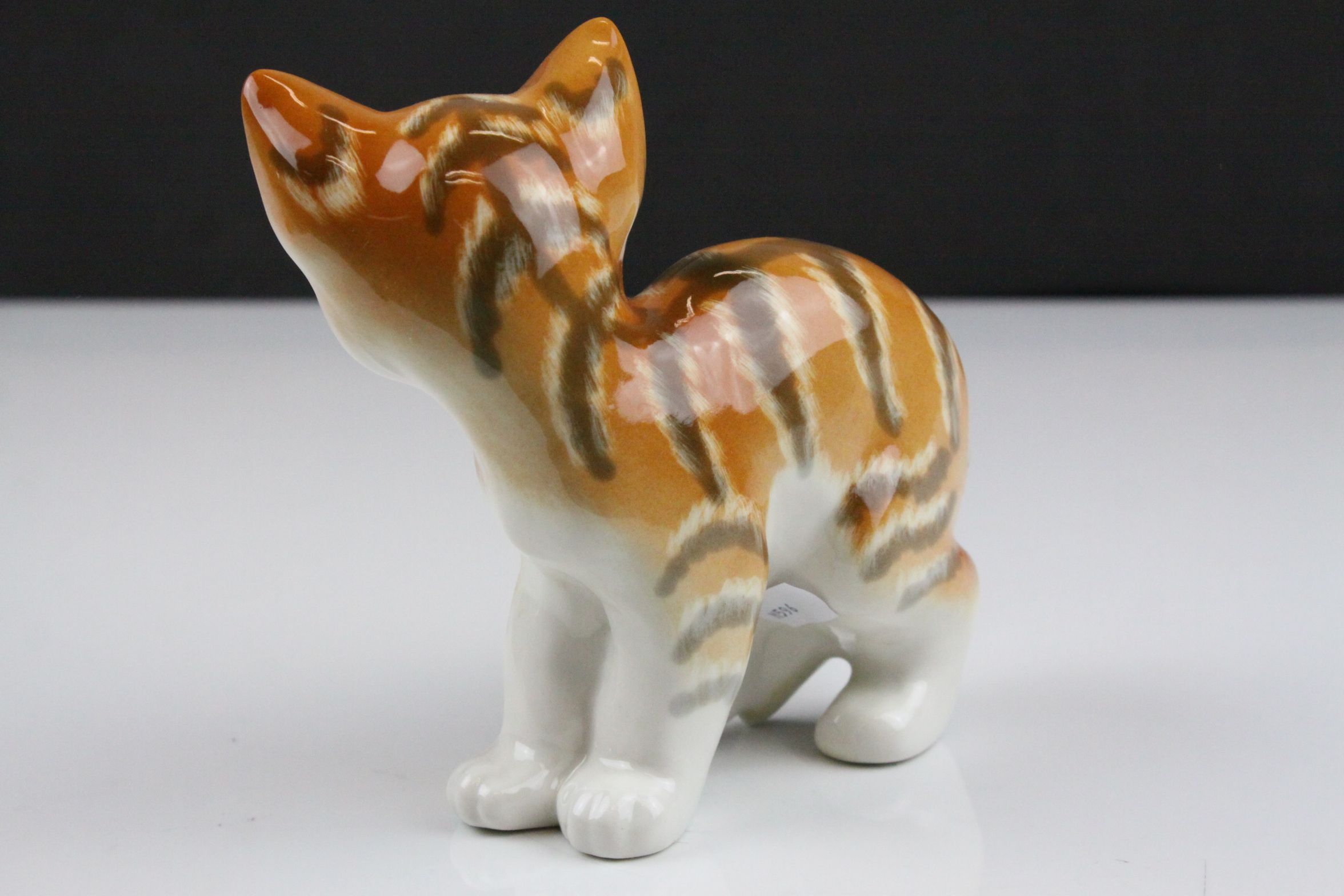 Four Russian Lomonosov Porcelain Animals including Ginger Kitten, Heavy Horse, Polar Bear and a - Image 11 of 12