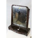 Large 19th century Swing Framed Toilet Mirror raised on platform base with three drawers and