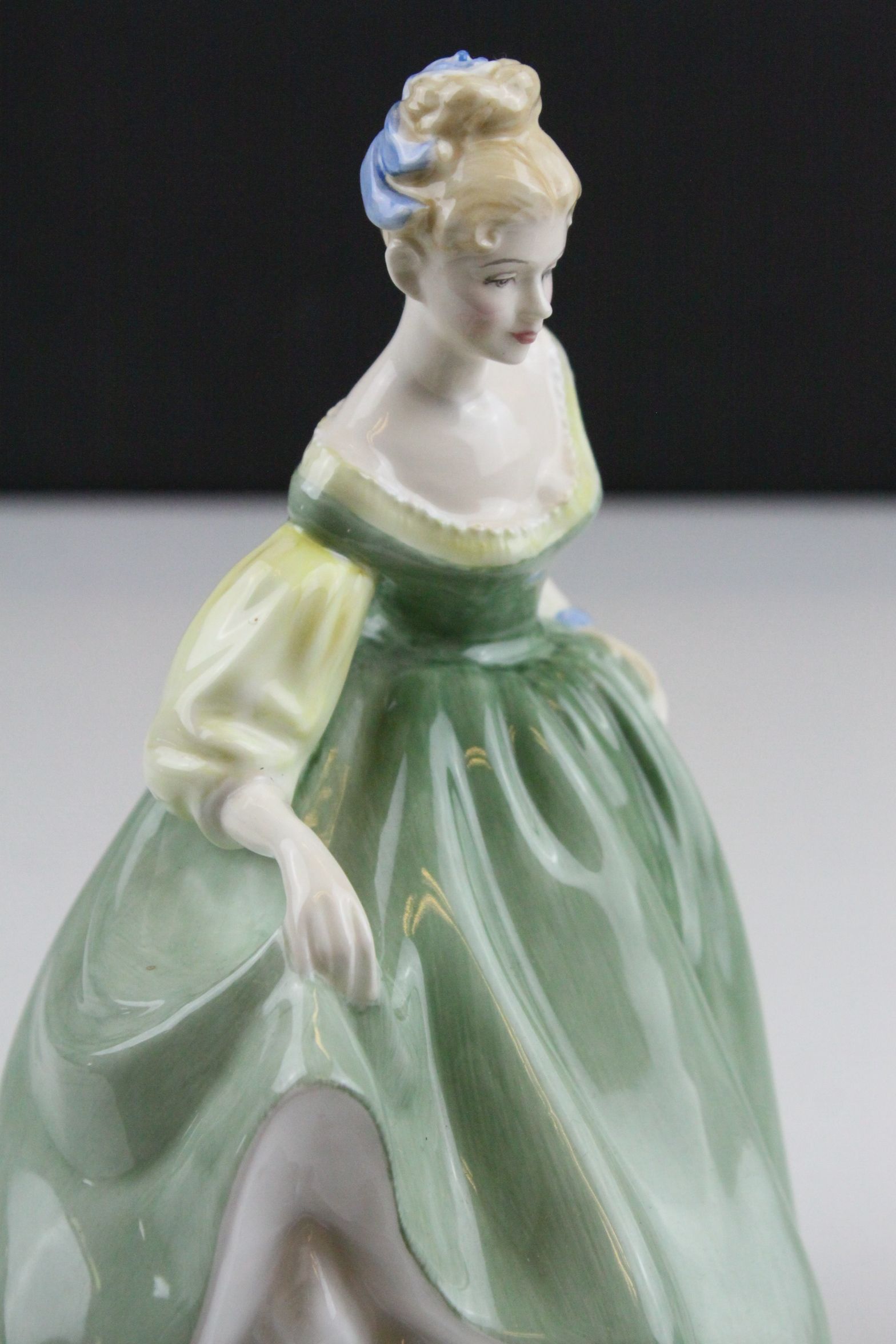Royal Doulton ' Fair Lady ' Figurine plus Two Royal Worcester Figurines ' Debutante ' and ' Emily ' - Image 9 of 10