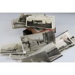 Small quantity of early 20th century real photo postcards to include scene's of the underground