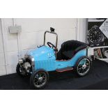 Vintage Austin Style Blue Child's Sit-in Pedal Car, L.92cms