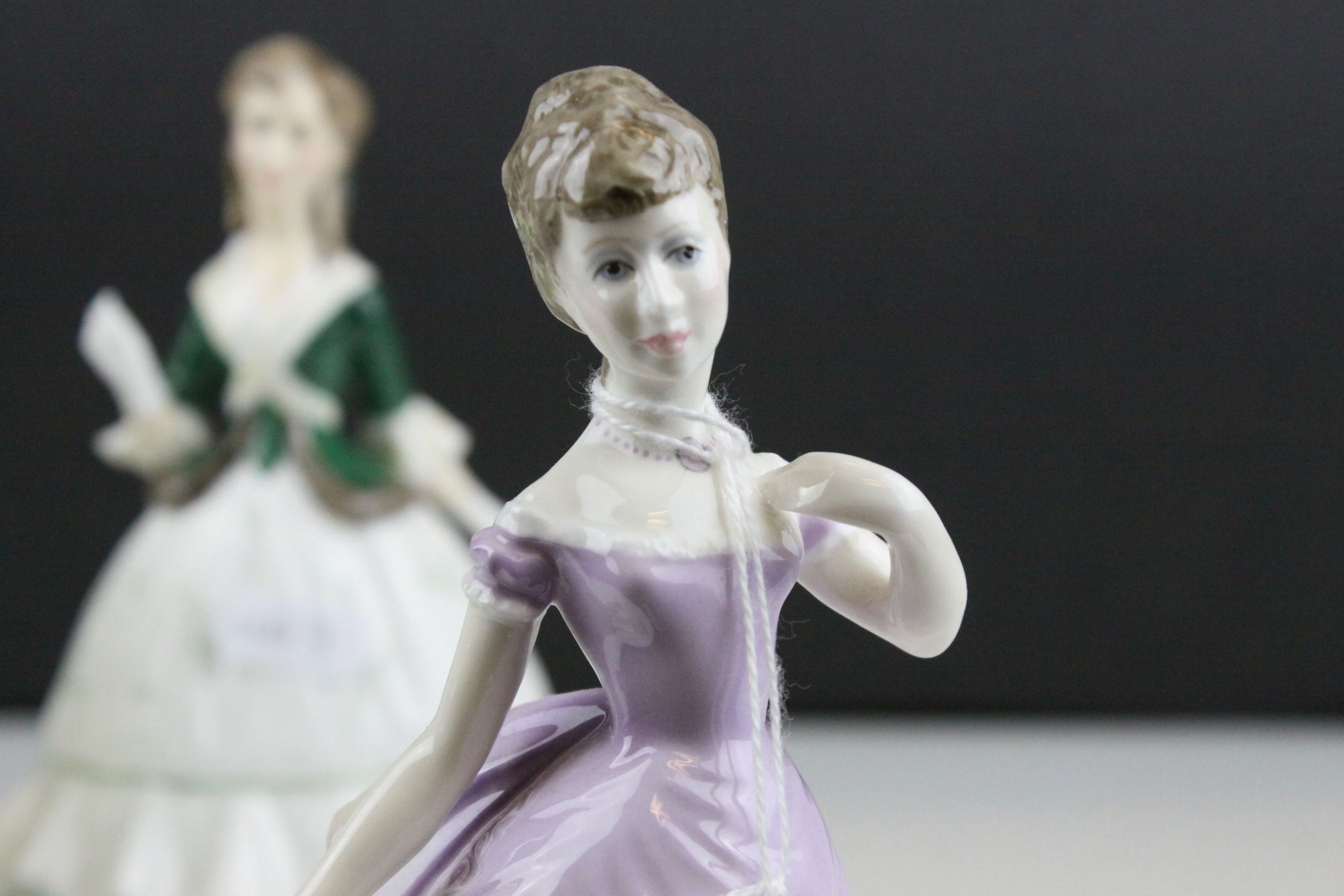 Royal Doulton ' Fair Lady ' Figurine plus Two Royal Worcester Figurines ' Debutante ' and ' Emily ' - Image 2 of 10