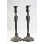 Pair of Georgian Style Metal Candlesticks, h. 36cms