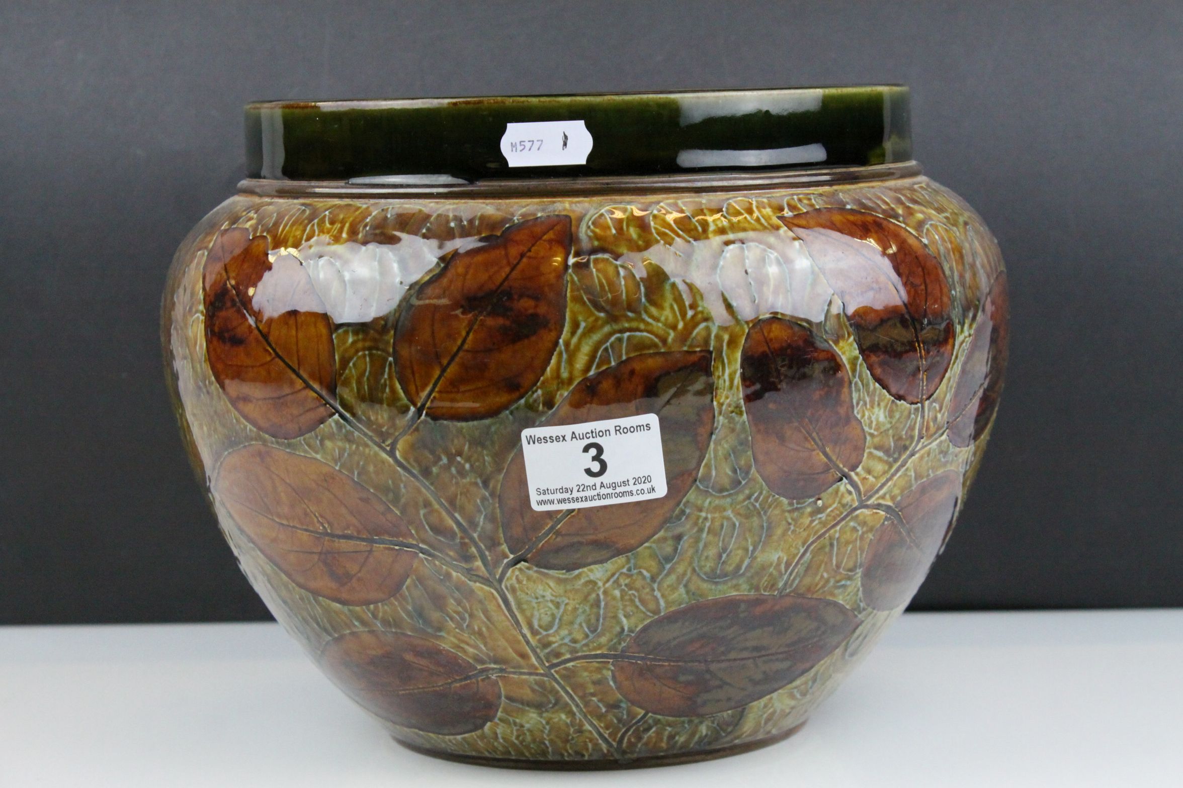 Royal Doulton stoneware Planter / Jardinière, in the Autumn Leaves pattern, numbered 2109, dia.27cm