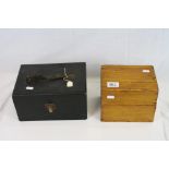 Two Vintage Wooden Cased Voltmeters