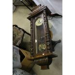Victorian Mahogany Cased Hanging Wall Clock, with Carved Horse Pediment, approx h.130cms