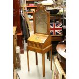 Mid 20th century Continental Walnut Ladies Dressing Desk, the swing mirror over sloping surface