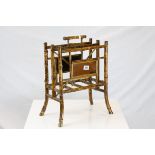 Late Victorian Aesthetic Movement Bamboo Magazine Rack, h.50cms