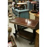 Vintage mahogany serving trolley