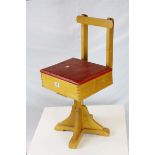 Mid 20th century Pale Beech Wood Child's Swivel Chair