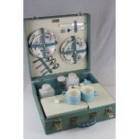 Mid 20th century Brexton Picnic Set, mostly complete, contained in a Green Case