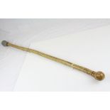 Wooden Walking Stick with a Yew Knob Handle
