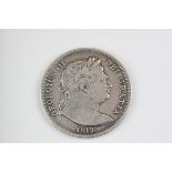 A George III 1817 Silver half crown coin.