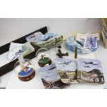 Seven Military Aviation Collector's Plates including Wedgwood and Davenport together with a