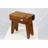 Vintage pine box stool