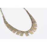 9ct Tri-Coloured Gold Egyptian Syle Necklace, 40.5cms long