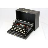 Cased Vintage Underwood Standard Portable Typewriter