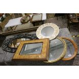 Collection of Five Mirrors, largest 98cms x 62cms