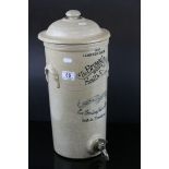 Late 19th / Early 20th century Salt Glazed ' The Brownlow Health Filter ' H.48cms