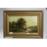 Two Late 19th / Early 20th century Oil Paintings on Canvas, River Landscape Scenes, largest 22cms