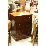 Mahogany Chest of Four Drawers on a Plinth Case, h.90cms w.70cms