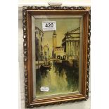 Oil painting of a Venice scene, signed bottom right