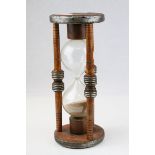 Large Egg Timer made from a 19th century Wooden Mill Bobbin, h.31cms