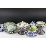 Collection of mainly Late 19th and Early 20th century Transfer Printed Ceramic including a Spode