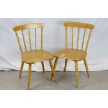 Pair of Mid 20th century Beech Wood Stickback Child's Chairs