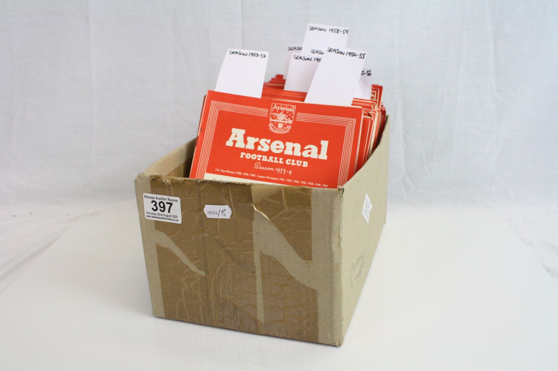 Football programmes - Large collection of approx 150 Arsenal home programmes ranging from the 1953/4