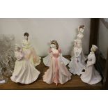 Seven Coalport Ladies of Fashion Figurines including Gail, Loraine, Karen, Marianne, Hayley,