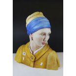 Bust of Vermeer's ' Girl with the Pearl Earring ' h.46cms