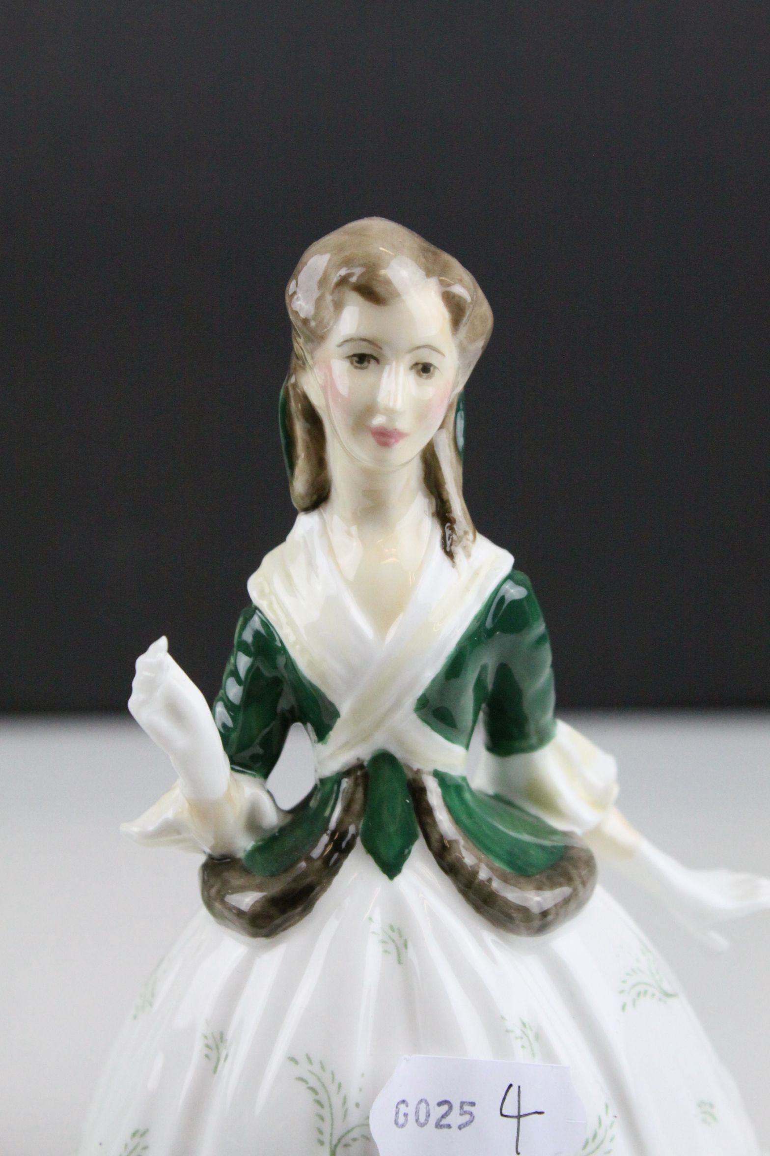 Royal Doulton ' Fair Lady ' Figurine plus Two Royal Worcester Figurines ' Debutante ' and ' Emily ' - Image 5 of 10