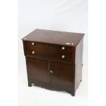 Small 19th century Low Cabinet with Single Drawer over Pot Cupboard, h.68cms w.66cms